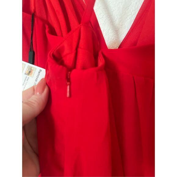 MAC DUGGAL Ruffle V-Neck Criss-Cross Mini Dress NEW NWT - Picture 8 of 10